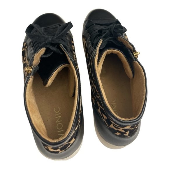 Vionic Lace And Zip Leopard Print Mid Top Sneakers-women's Size 8.5 - Picture 6 of 13